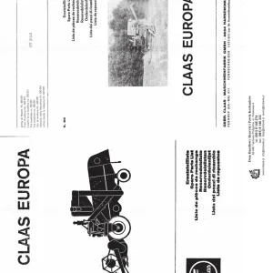 Claas Europa Parts Manual