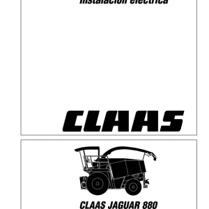 Claas Jaguar 880 860 840 820 Service Manual