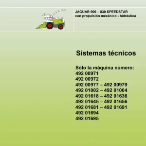 Claas Jaguar 900 830 Speedstar Service Manual