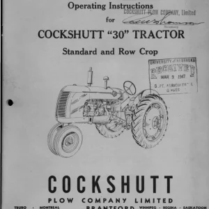 Agri Cockshutt 30 Operational Operators Manual