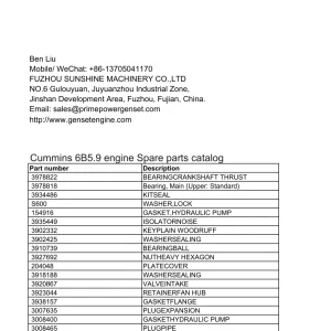 Cummins 6B5.9 Parts Manual