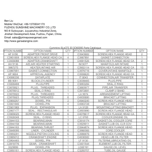 Cummins Isle375 30 Parts Manual