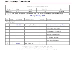 Cummins Kta38 M2 1200 Parts Manual