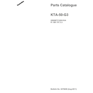 Cummins Kta50 G3 Parts Manual