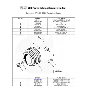 Cummins Nt855 C280 Parts Manual