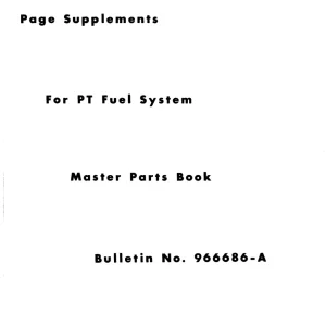 Cummins Pt Supplements Parts Manual