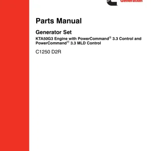 Cummins Kta50 G3 C1250 Parts Manual