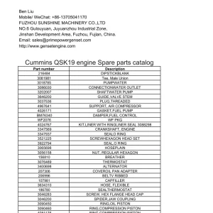 Cummins Qsk19 Parts Manual