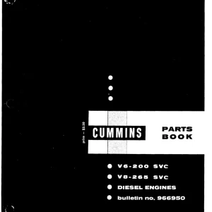 Cummins V6 V8 200 265 Svc Parts Manual