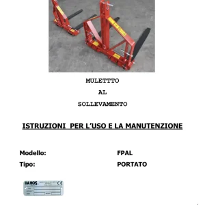 DaRos Fpal Portato Mulettto Al Sollevamento Operators Manual