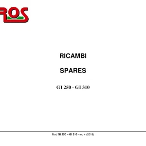 DaRos Gi250 Gi310 2018 Parts Manual