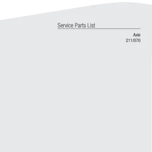 Dana 211 070 Parts Manual