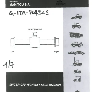 Dana 212 555 Parts Manual