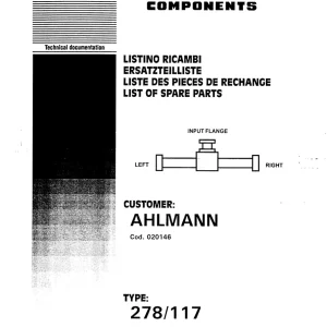 Dana 278 117 Parts Manual