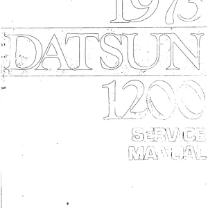 Datsun 1200 1973 1973 Service Manual