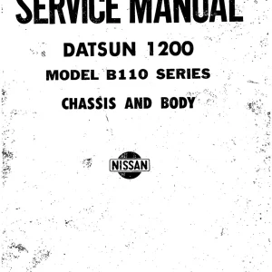 Datsun 1200 B110 Service Manual