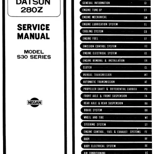 Datsun 280Z 1977 1977 Service Manual