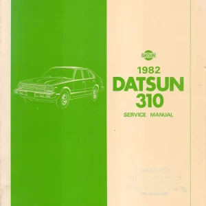 Datsun 310 1982 1982 Service Manual
