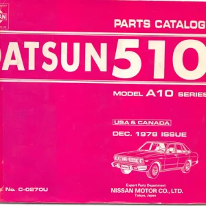 Datsun 510 1978 1978 Parts Manual