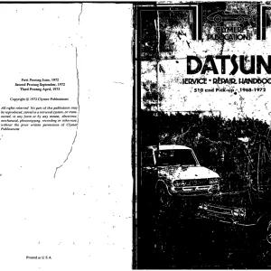 Datsun 510 Up 1968 1972 1972 Service Manual