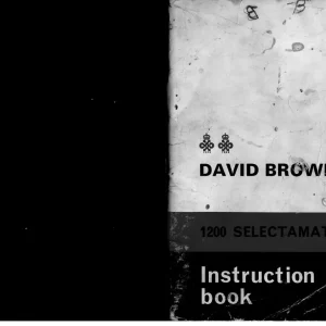 David Brown 1200 Selectamatic Operators Manual