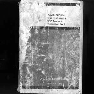 David Brown 1210 1212 Operators Manual