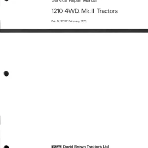 David Brown 1210 4 Wd Service Manual