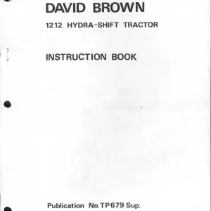 David Brown 1212 Operators Manual