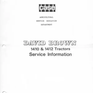 David Brown 1410 1412 Service Manual