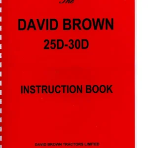 David Brown 25D 30D Operators Manual