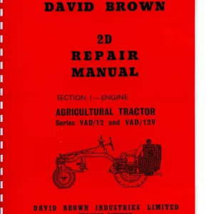 David Brown 2D Vad12 12 Manualv Operators Manual