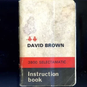 David Brown 3800 Selectamatic Operators Manual