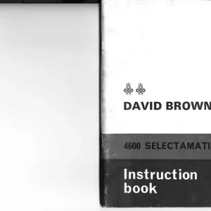 David Brown 4600 Selectamatic Operators Manual