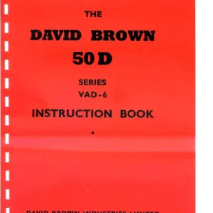 David Brown 50D Vad 6 Operators Manual