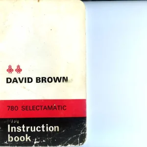 David Brown 780 Selectamatic Operators Manual