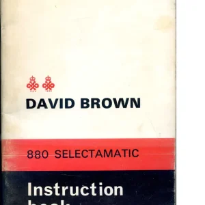 David Brown 880 Selectamatic Operators Manual