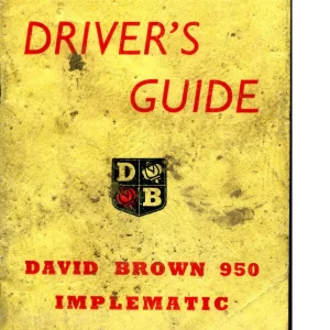 David Brown 950 Implematic Operators Manual