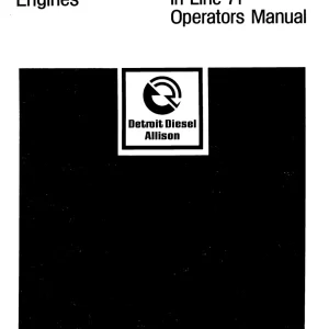 Detroit Diesel Detroit In 71 Operators Manual