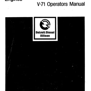 Detroit Diesel Detroit V 71 Operators Manual