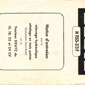 Deutz 15 18 22 24 H1155 Operators Manual