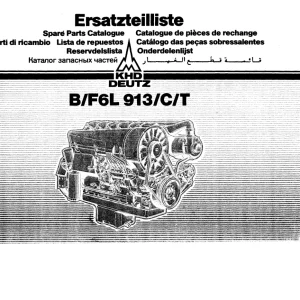 Deutz Bf6L 913Ct Parts Manual