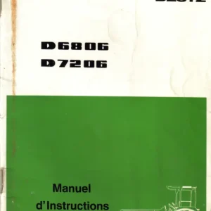 Deutz D6806 D7206 Operators Manual