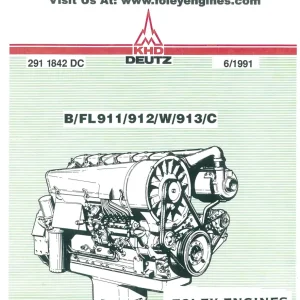 Deutz Bfl911 912 912W 913 913C Service Manual