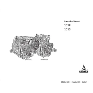 Deutz Bfm1012 Operators Manual