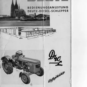 Deutz D40L D40 Operators Manual