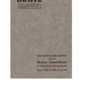 Deutz D71242F Operators Manual