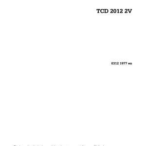Deutz Tcd 2012 2V 2012 Service Manual