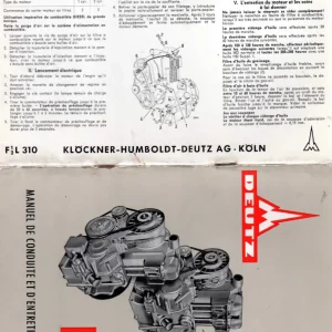 Deutz F1L310 F2L310 3471 Operators Manual