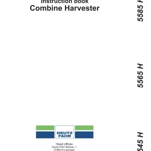 Deutz Fahr 5545H 5565H 5585Ht Operators Manual