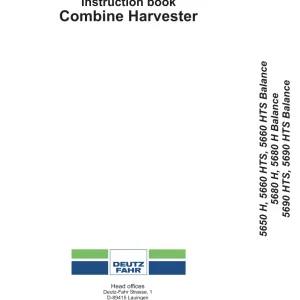 Deutz Fahr 5650 5690 Operators Manual